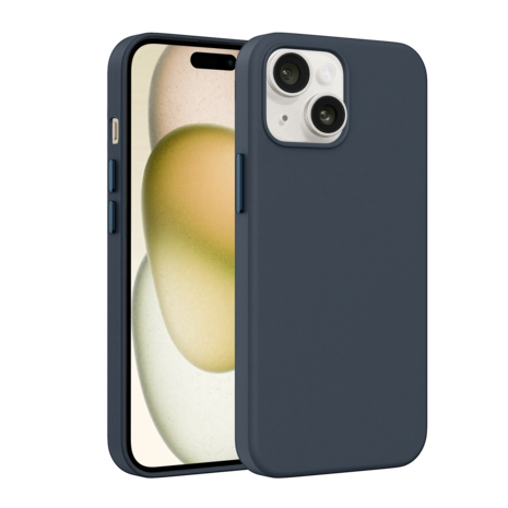 Coverzs Coverzs Coque MagSafe en cuir de luxe iPhone 14 (bleu foncé) Coverzs Coverzs Coque MagSafe en cuir de luxe iPhone 14 (bleu foncé)