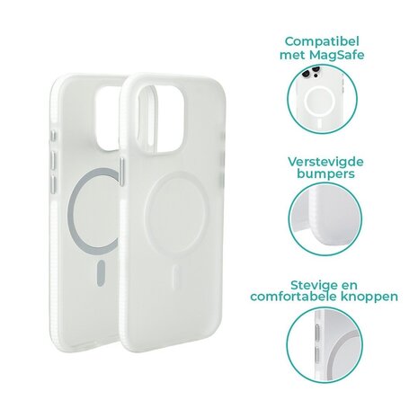Coverzs Coverzs Coque MagSafe en silicone lisse iPhone 14 Pro (transparent)