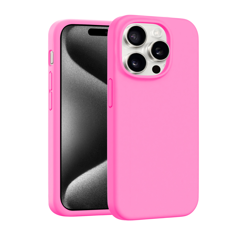 Coverzs Coverzs Coque MagSafe en silicone de luxe iPhone 14 Pro (rose)