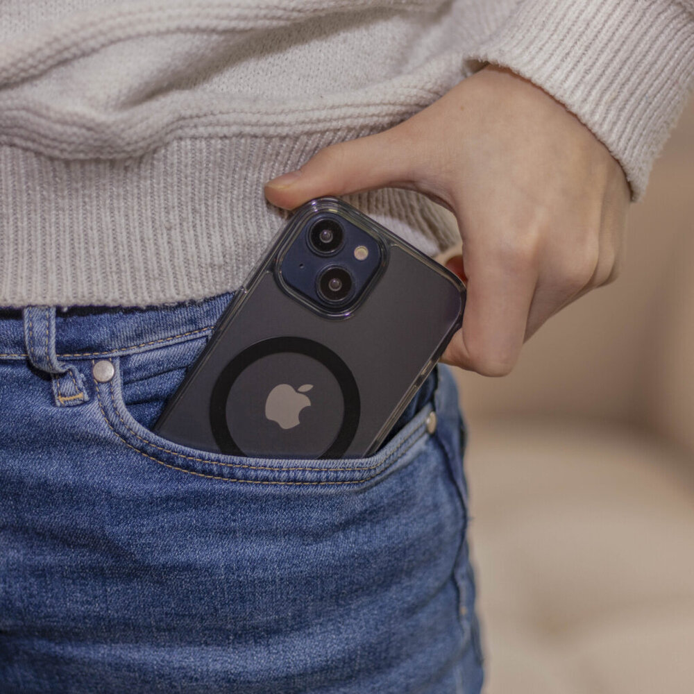 Coverzs Coverzs Coque MagSafe mate iPhone 15 (transparent/noir) Coverzs Coverzs Coque MagSafe mate iPhone 15 (transparent/noir)