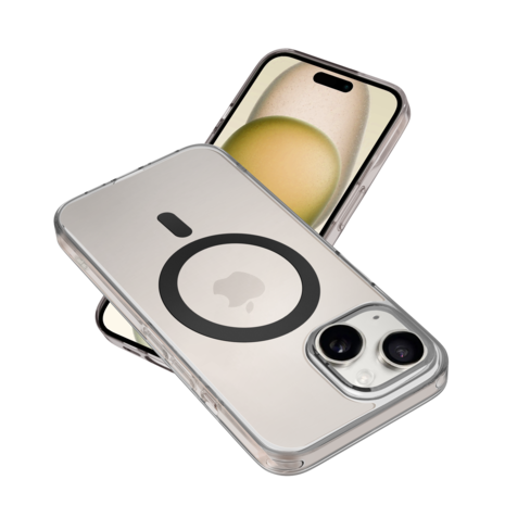 Coverzs Coverzs Coque MagSafe mate iPhone 15 (transparent/noir) Coverzs Coverzs Coque MagSafe mate iPhone 15 (transparent/noir)