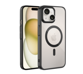 Coverzs Coque rigide transparent MagSafe iPhone 15 (noir) Coverzs Coque rigide transparent MagSafe iPhone 15 (noir)