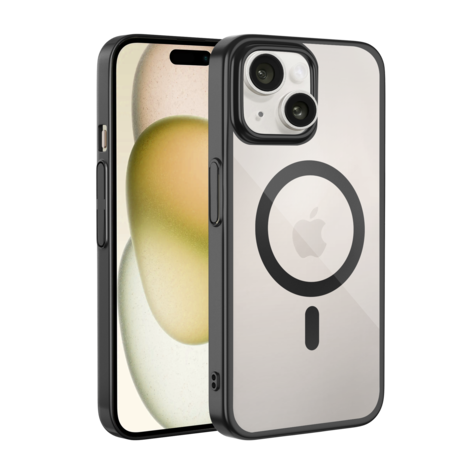 Coverzs Coverzs Coque rigide transparent MagSafe iPhone 15 (noir) Coverzs Coverzs Coque rigide transparent MagSafe iPhone 15 (noir)