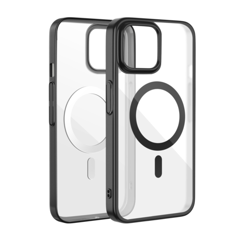 Coverzs Coverzs Coque rigide transparent MagSafe iPhone 15 (noir) Coverzs Coverzs Coque rigide transparent MagSafe iPhone 15 (noir)