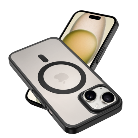 Coverzs Coverzs Coque rigide transparent MagSafe iPhone 15 (noir) Coverzs Coverzs Coque rigide transparent MagSafe iPhone 15 (noir)