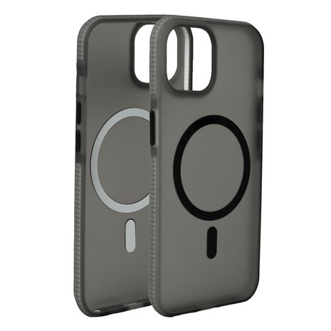 Coverzs Coverzs Coque MagSafe en silicone lisse iPhone 15 (noir)