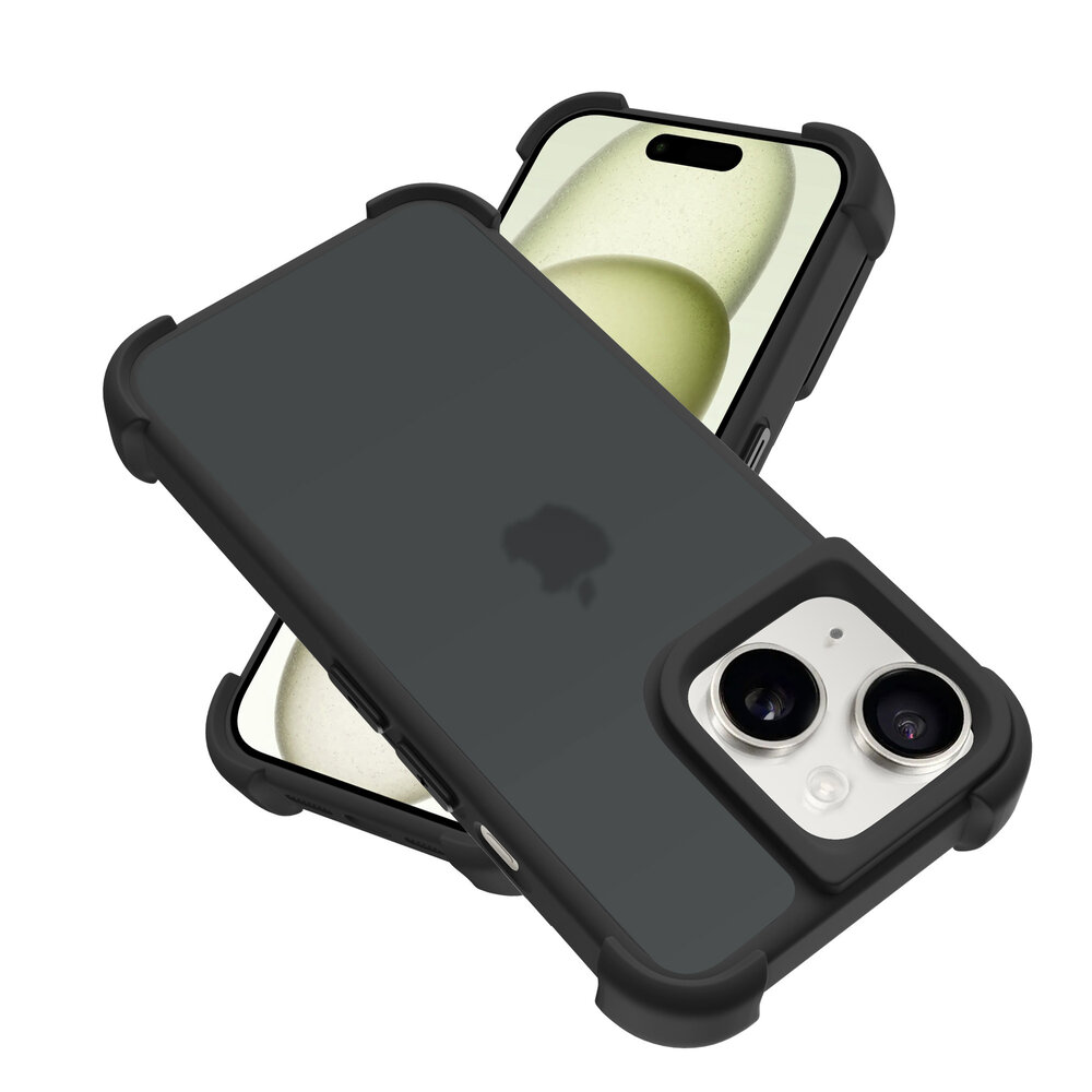 Coverzs Coverzs Coque antichoc mate iPhone 15 (noir)
