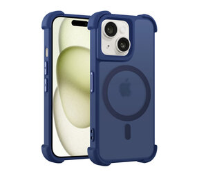 Coverzs Coque Shock mate iPhone 15 avec MagSafe (bleu foncé)