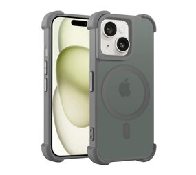 Coverzs Coque antichoc mate iPhone 15 avec MagSafe (gris)