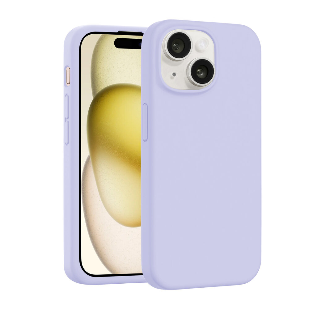 Coverzs Coverzs Coque de luxe en silicone iPhone 15 (violet)