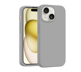 Coverzs Coque de luxe en silicone iPhone 15 (gris)