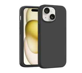 Coverzs Coque MagSafe en silicone de luxe iPhone 15 (noir)