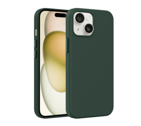 Coverzs Coque MagSafe en cuir de luxe iPhone 15 (vert foncé)