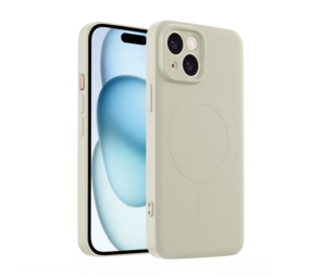ShieldCase Coque arrière MagSafe en silicone iPhone 15 (beige)