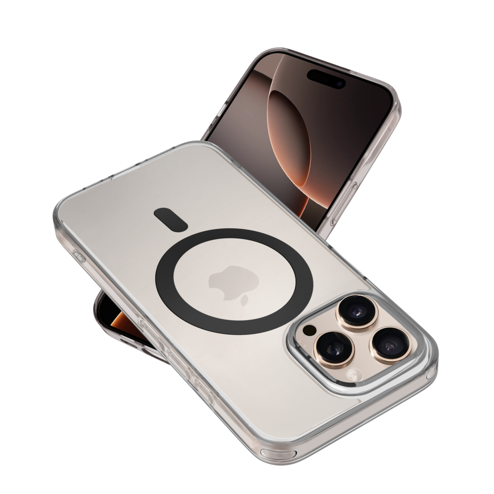Coverzs Coverzs Coque MagSafe mate iPhone 15 Pro (transparent/noir) Coverzs Coverzs Coque MagSafe mate iPhone 15 Pro (transparent/noir)