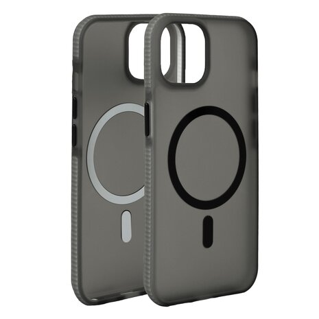 Coverzs Coverzs Coque MagSafe en silicone lisse iPhone 15 Pro (noir)