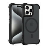 Coverzs Coque antichoc mate iPhone 15 Pro avec MagSafe (noir)
