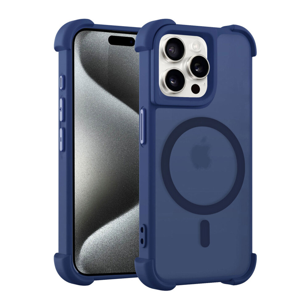 Coverzs Coverzs Coque antichoc mate iPhone 15 Pro avec MagSafe (bleu foncé) Coverzs Coverzs Coque antichoc mate iPhone 15 Pro avec MagSafe (bleu foncé)