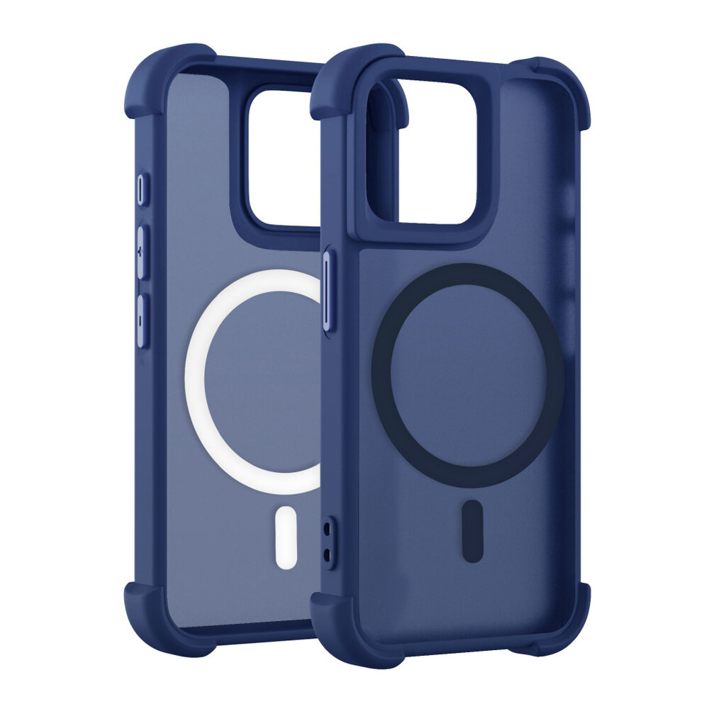 Coverzs Coverzs Coque antichoc mate iPhone 15 Pro avec MagSafe (bleu foncé) Coverzs Coverzs Coque antichoc mate iPhone 15 Pro avec MagSafe (bleu foncé)