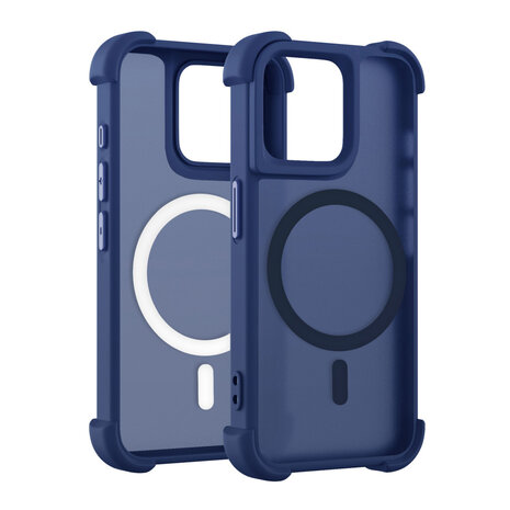 Coverzs Coverzs Coque antichoc mate iPhone 15 Pro avec MagSafe (bleu foncé) Coverzs Coverzs Coque antichoc mate iPhone 15 Pro avec MagSafe (bleu foncé)