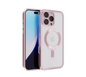 Coverzs Coque rigide iPhone 15 Pro avec protection appareil photo (or rose)