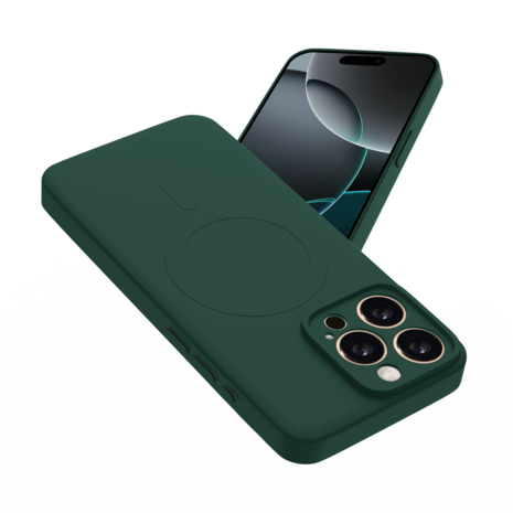 ShieldCase ShieldCase Coque arrière MagSafe en silicone iPhone 15 Pro (vert foncé) ShieldCase ShieldCase Coque arrière MagSafe en silicone iPhone 15 Pro (vert foncé)