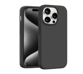 Coverzs Coque MagSafe en silicone de luxe iPhone 15 Pro (noir)