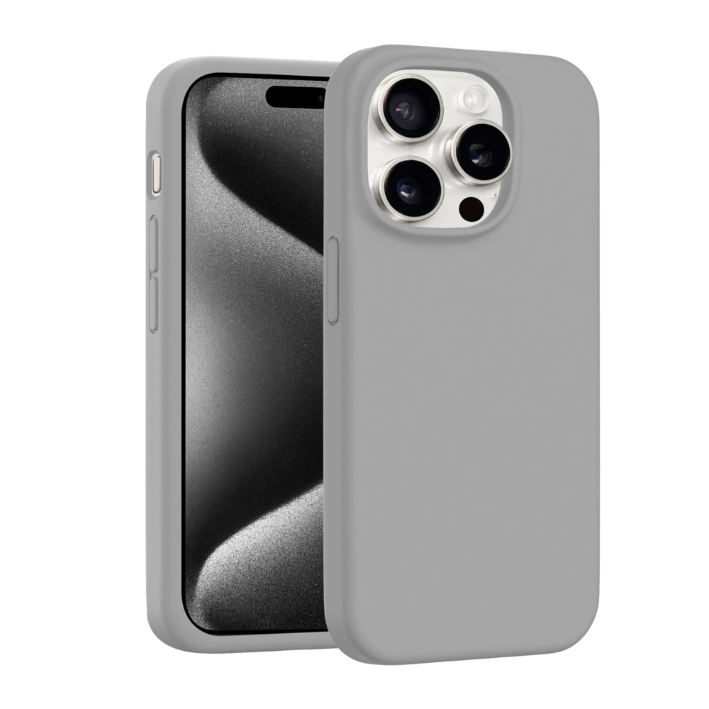 Coverzs Coverzs Coque MagSafe en silicone de luxe iPhone 15 Pro (gris) Coverzs Coverzs Coque MagSafe en silicone de luxe iPhone 15 Pro (gris)
