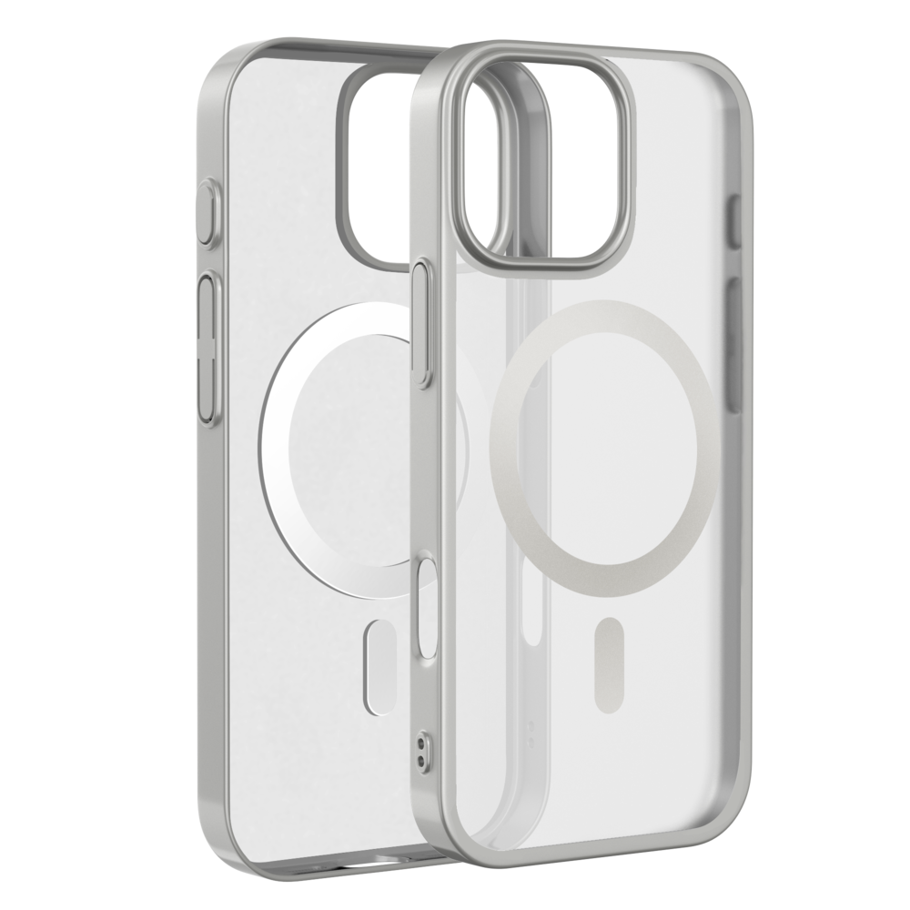 Coverzs Coverzs Coque rigide transparent MagSafe iPhone 15 Pro Max (argent) Coverzs Coverzs Coque rigide transparent MagSafe iPhone 15 Pro Max (argent)