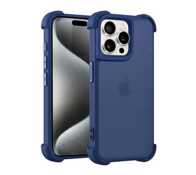 Coverzs Coque antichoc mate iPhone 15 Pro Max (bleu foncé)