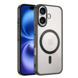Coverzs Coque rigide transparent MagSafe iPhone 16 (noir) Coverzs Coque rigide transparent MagSafe iPhone 16 (noir)