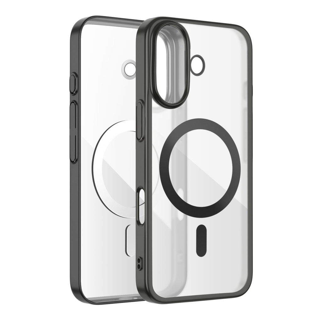 Coverzs Coverzs Coque rigide transparent MagSafe iPhone 16 (noir) Coverzs Coverzs Coque rigide transparent MagSafe iPhone 16 (noir)