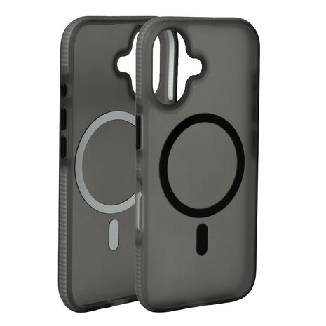 Coverzs Coverzs Coque MagSafe en silicone lisse iPhone 16 (noir)