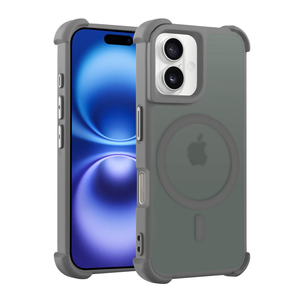 Coverzs Coverzs Coque antichoc mate iPhone 16 avec MagSafe (gris)