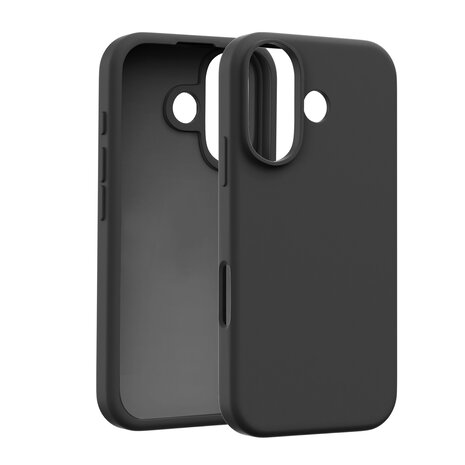 Coverzs Coverzs Coque de luxe en silicone iPhone 16 (noir)