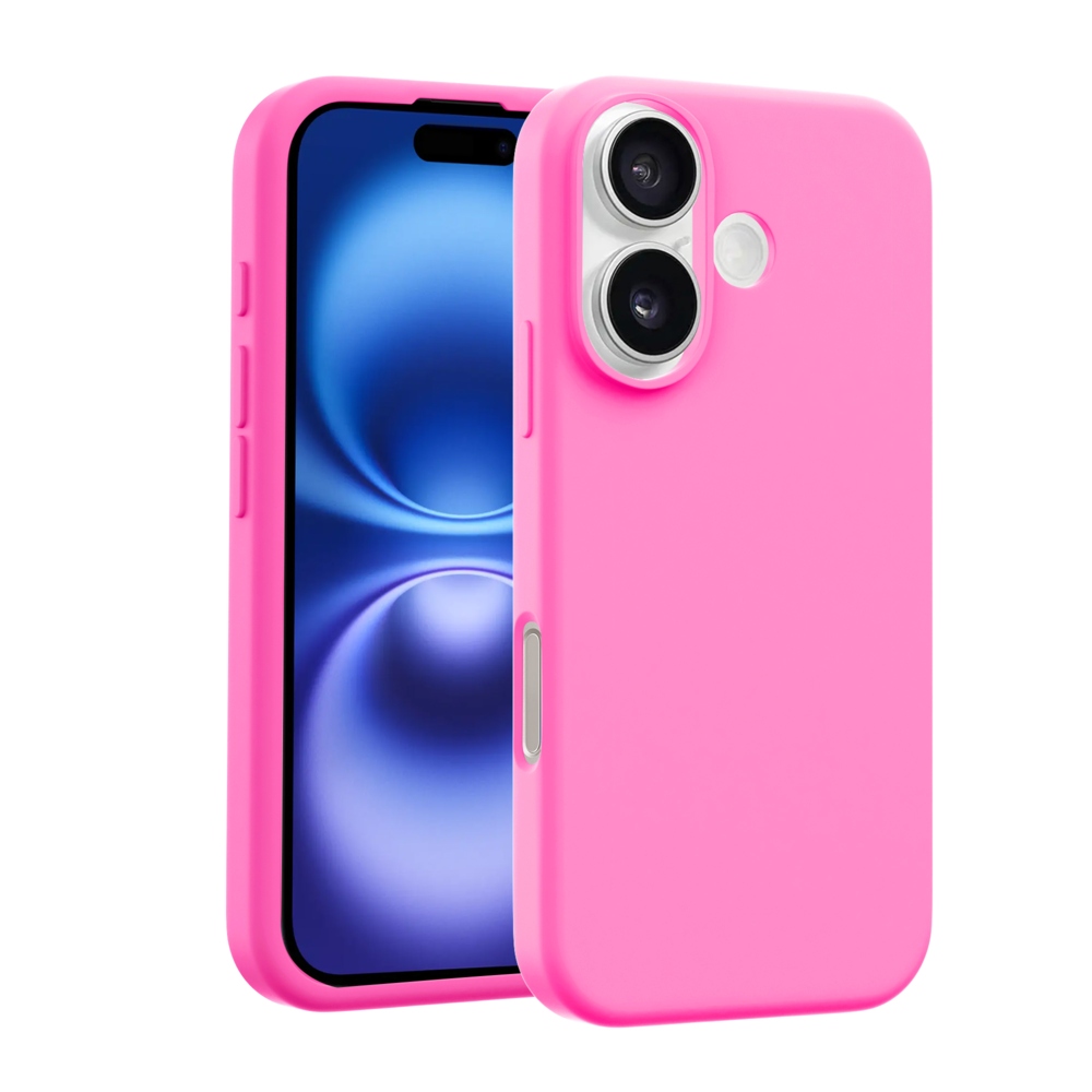 Coverzs Coverzs Coque de luxe en silicone iPhone 16 (rose)