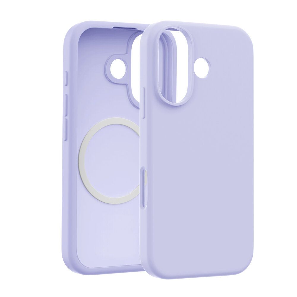 Coverzs Coverzs Coque MagSafe en silicone de luxe iPhone 16 (violet)
