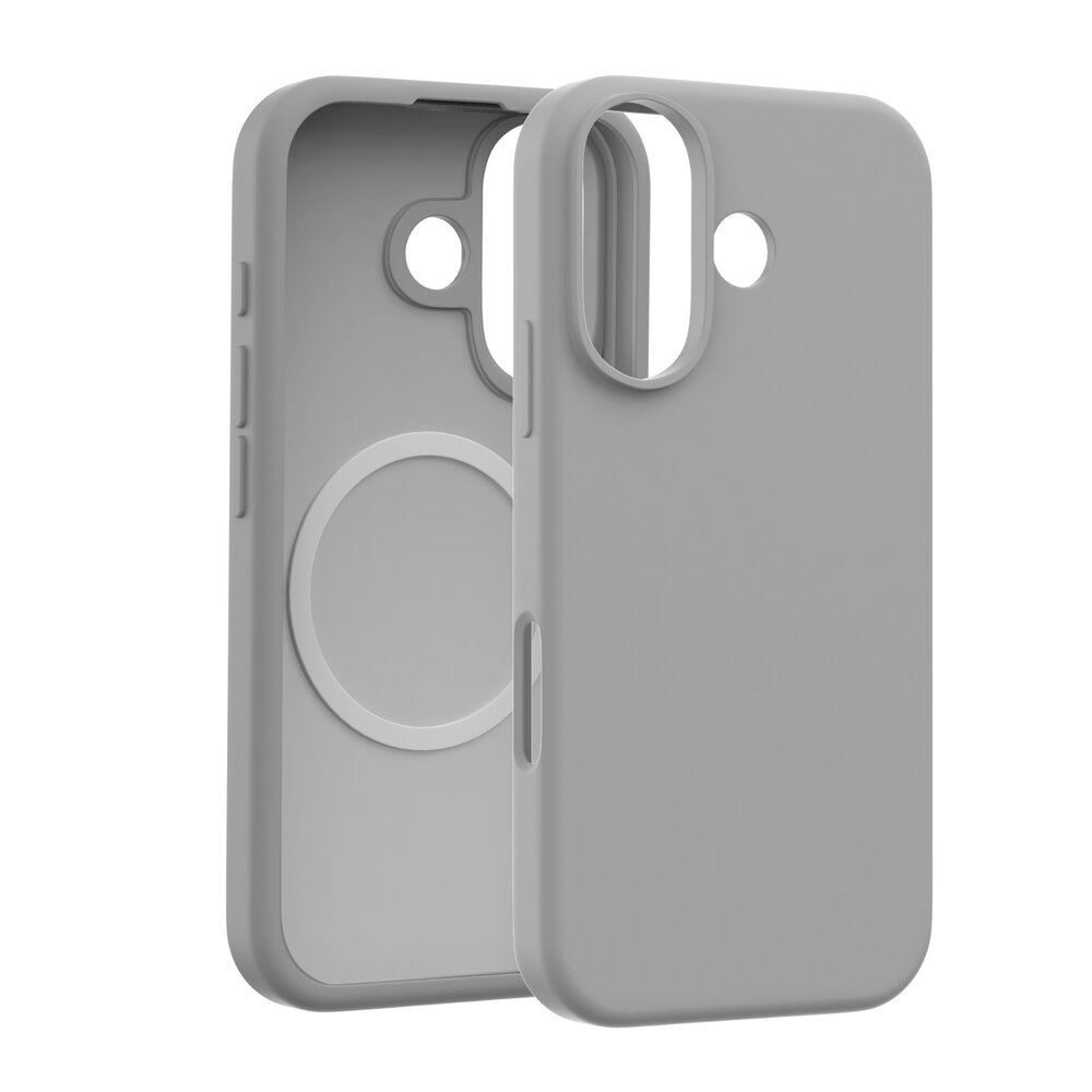 Coverzs Coverzs Coque MagSafe en silicone de luxe iPhone 16 (gris)