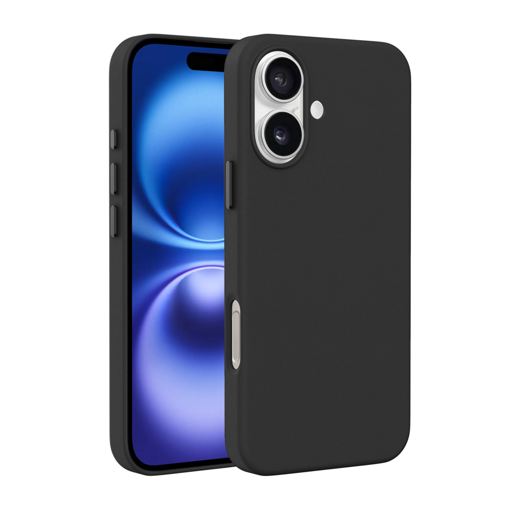 Coverzs Coverzs Coque MagSafe en cuir de luxe iPhone 16 (noir) Coverzs Coverzs Coque MagSafe en cuir de luxe iPhone 16 (noir)
