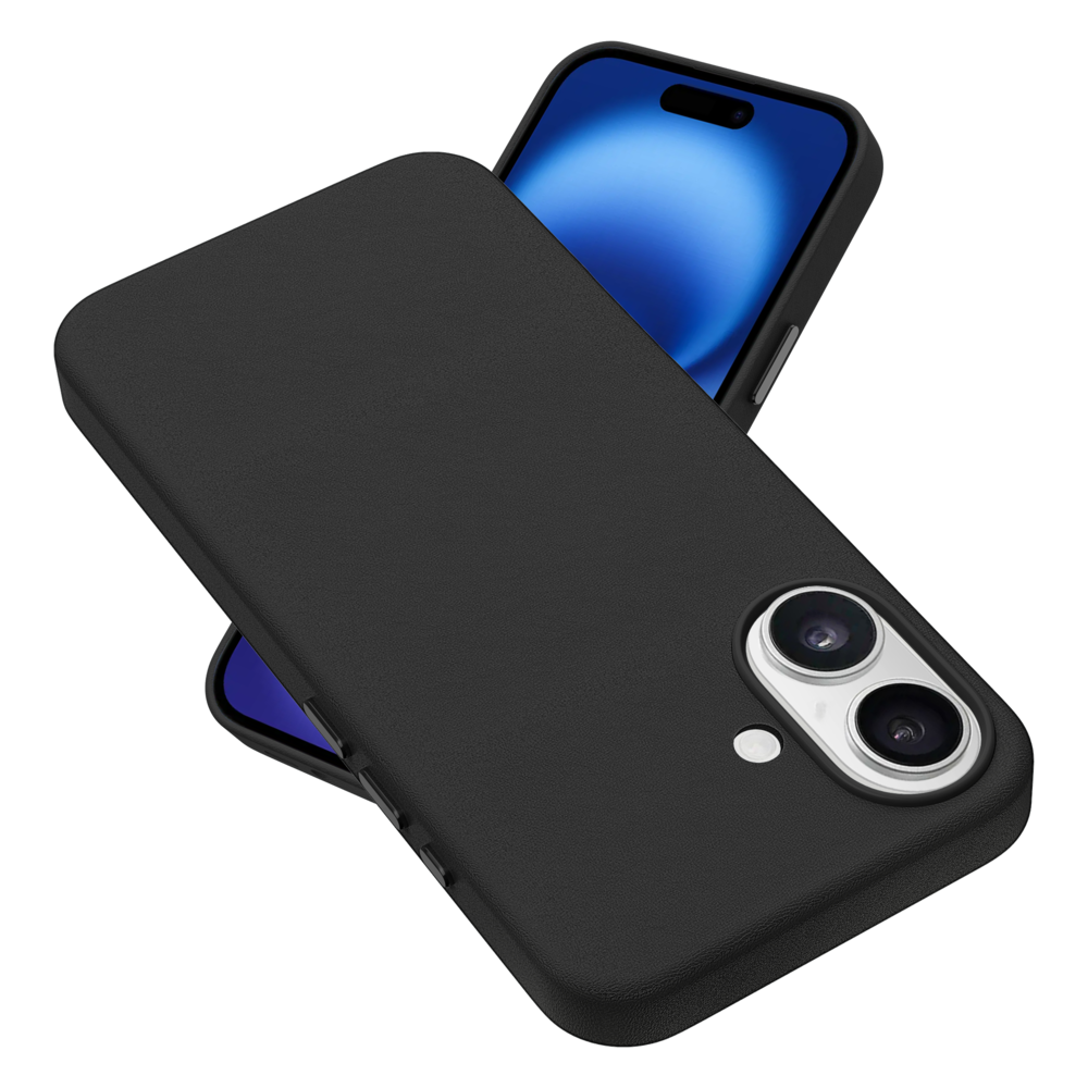 Coverzs Coverzs Coque MagSafe en cuir de luxe iPhone 16 (noir) Coverzs Coverzs Coque MagSafe en cuir de luxe iPhone 16 (noir)
