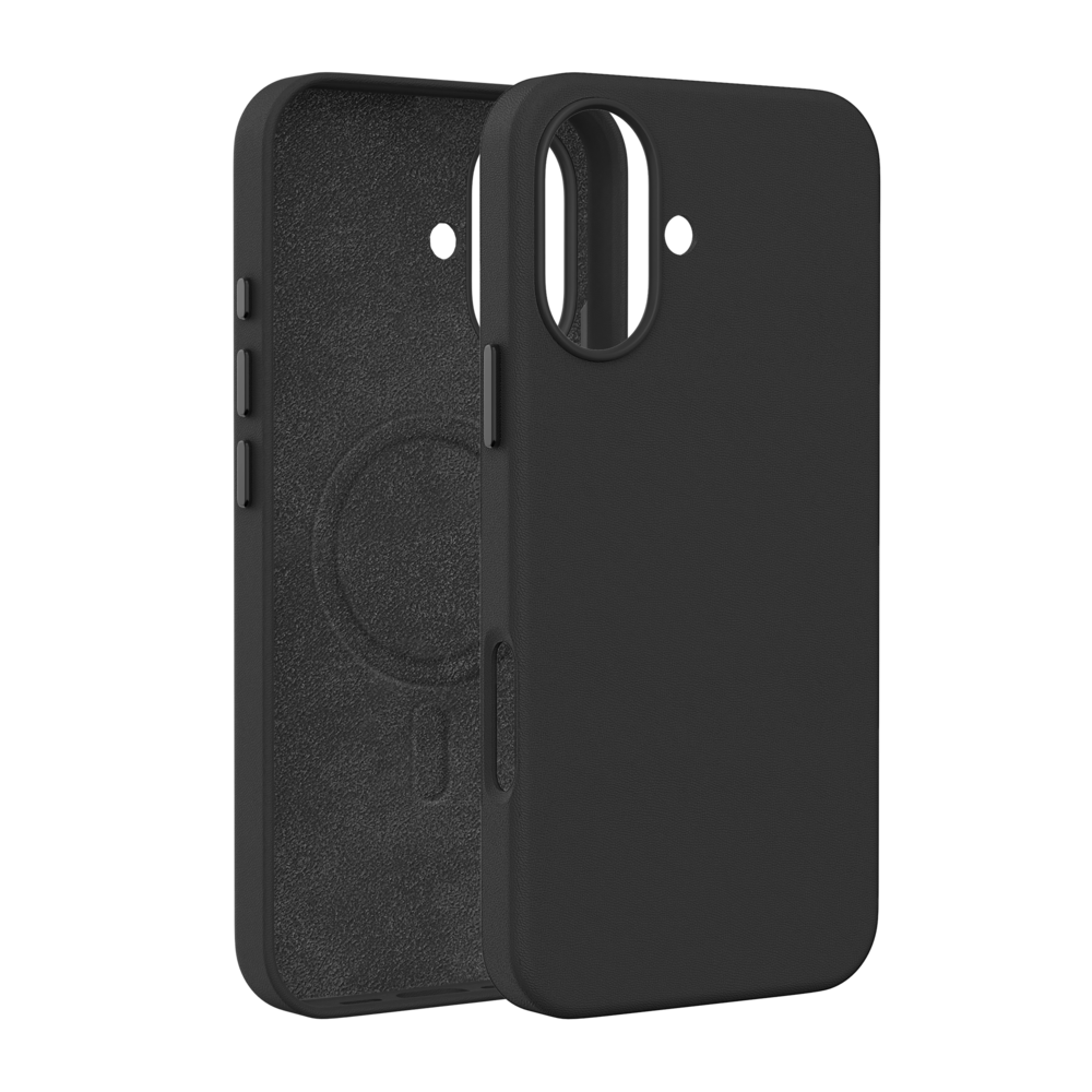 Coverzs Coverzs Coque MagSafe en cuir de luxe iPhone 16 (noir) Coverzs Coverzs Coque MagSafe en cuir de luxe iPhone 16 (noir)