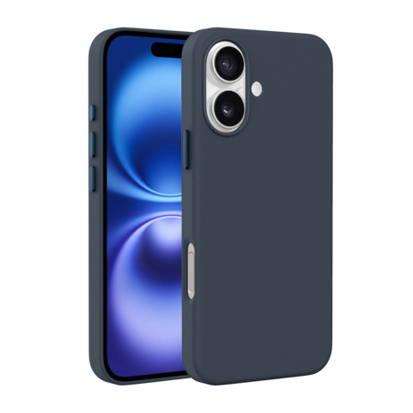 Coverzs Coverzs Coque MagSafe en cuir de luxe iPhone 16 (bleu foncé) Coverzs Coverzs Coque MagSafe en cuir de luxe iPhone 16 (bleu foncé)