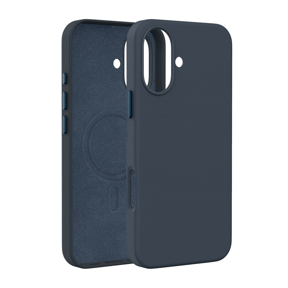 Coverzs Coverzs Coque MagSafe en cuir de luxe iPhone 16 (bleu foncé) Coverzs Coverzs Coque MagSafe en cuir de luxe iPhone 16 (bleu foncé)