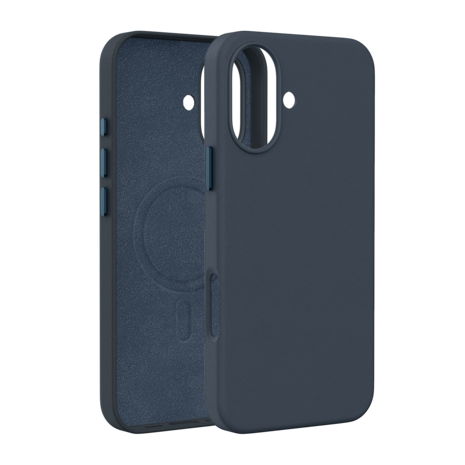 Coverzs Coverzs Coque MagSafe en cuir de luxe iPhone 16 (bleu foncé) Coverzs Coverzs Coque MagSafe en cuir de luxe iPhone 16 (bleu foncé)