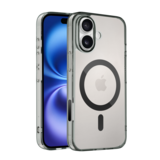 Coverzs Coque MagSafe mate iPhone 16 Plus (transparent/noir)