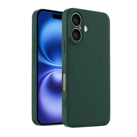 ShieldCase ShieldCase Coque arrière MagSafe en silicone iPhone 16 Plus (vert foncé) ShieldCase ShieldCase Coque arrière MagSafe en silicone iPhone 16 Plus (vert foncé)