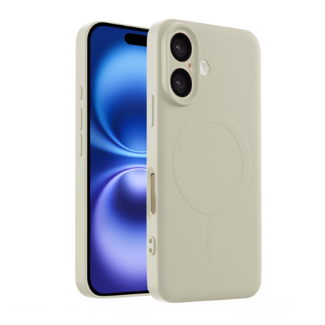 ShieldCase ShieldCase Coque arrière MagSafe en silicone iPhone 16 Plus (beige) ShieldCase ShieldCase Coque arrière MagSafe en silicone iPhone 16 Plus (beige)
