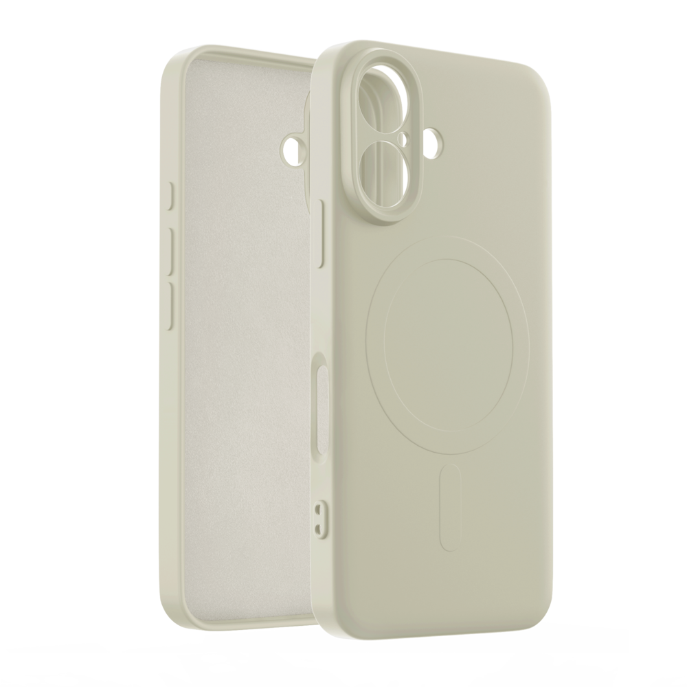 ShieldCase ShieldCase Coque arrière MagSafe en silicone iPhone 16 Plus (beige) ShieldCase ShieldCase Coque arrière MagSafe en silicone iPhone 16 Plus (beige)
