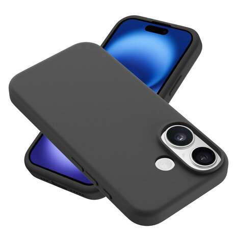 Coverzs Coverzs Coque de luxe en silicone iPhone 16 Plus (noir)