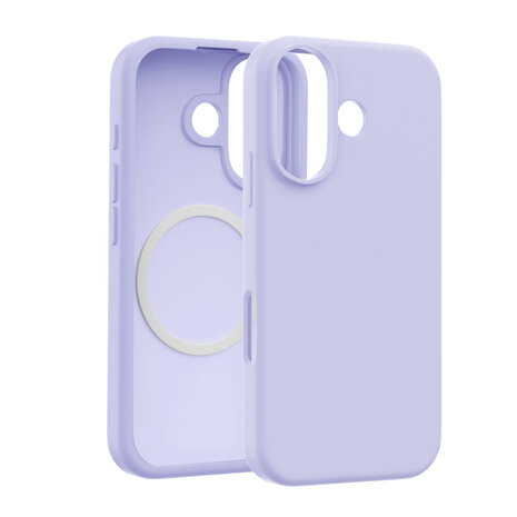 Coverzs Coverzs Coque MagSafe en silicone de luxe iPhone 16 Plus (violet)